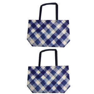 Bath and Body Works 2 GINGHAM Large Tote Bags